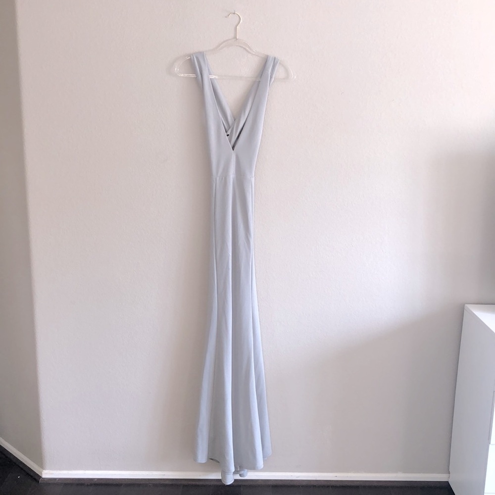 Lulu’s Gray Mermaid Bridesmaid Dress Size Small
